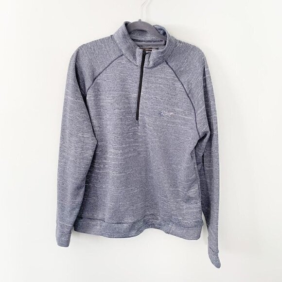 Greg Norman long sleeve mock collar quarter zip pullover sweatshirt - Medium - Picture 1 of 8